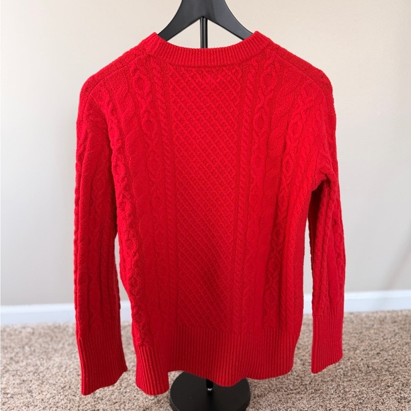 Cozy Red Cable Knit Style Sweater - Size S - Picture 8 of 8
